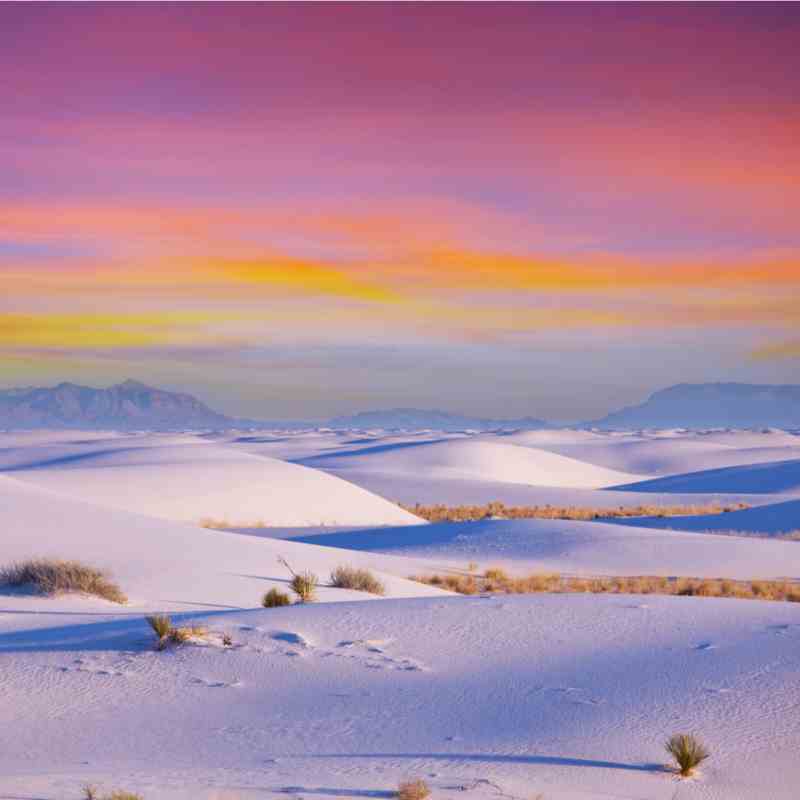 Sand Dunes in The Western U.S. During Winter